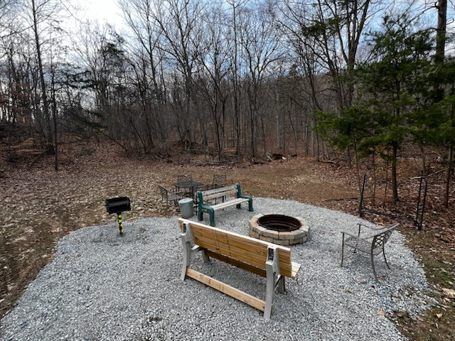 New grill and gravel area