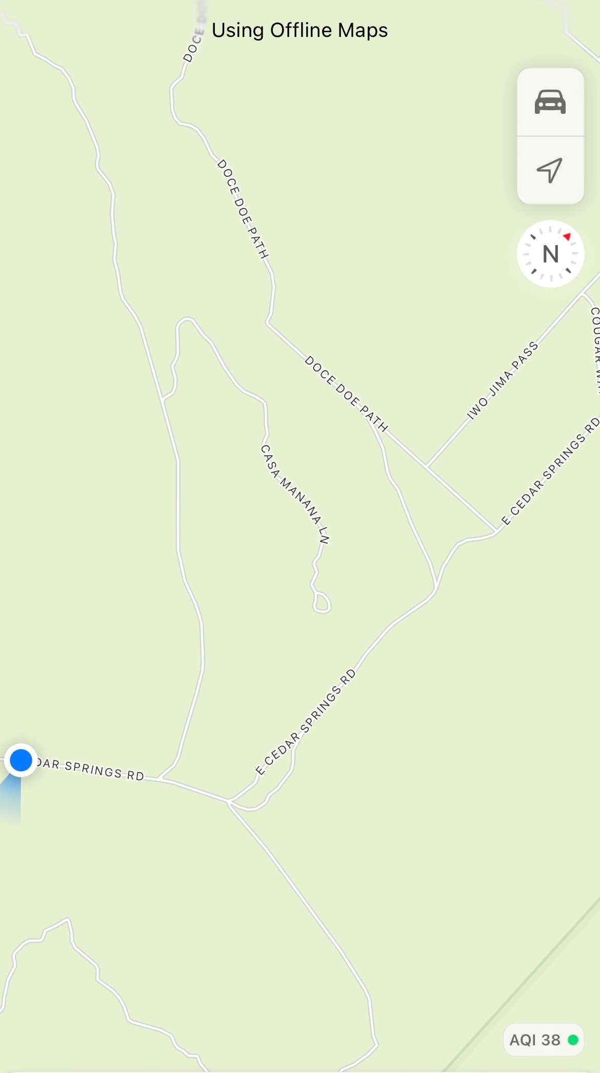 ALL ROADS ARE UNPAVE!! 
GPS the land before leaving on any services area as this whole town have no signal. Leave the GPS on. If it accidentally disappear here is an offline map on apple map. From Terlingua Ranch Rd you will have 3 option to go on a Cedar Springs Rd, depending where you are coming from. We are coming from Terlingua Lodge, we took cedar spurqs rd, if you are coming from some place, we usually take Fort Stockton->Alpine->118->Terlingua Ranch Rd. 
From Terlingua Ranch Rd you'd take cedar springs rd->E cedar springs rd

You'll take 1 switch back (around the mountain) and 3 steep hill. The last steep hill turn right.

On a way back follow E Cedar Springs-> cedar springs rd-> terlingua ranch rd->118 TX