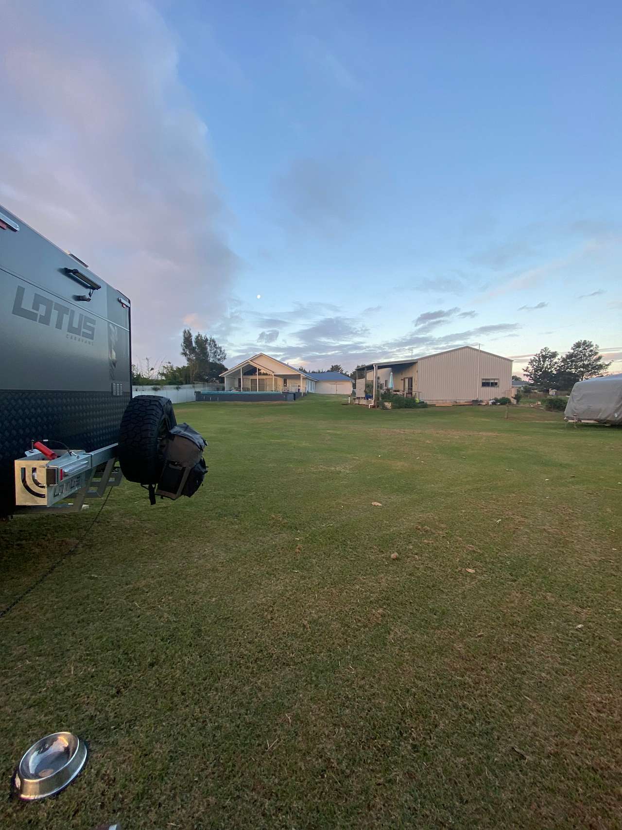 View of space in the enclosed and private yard from rear of property.