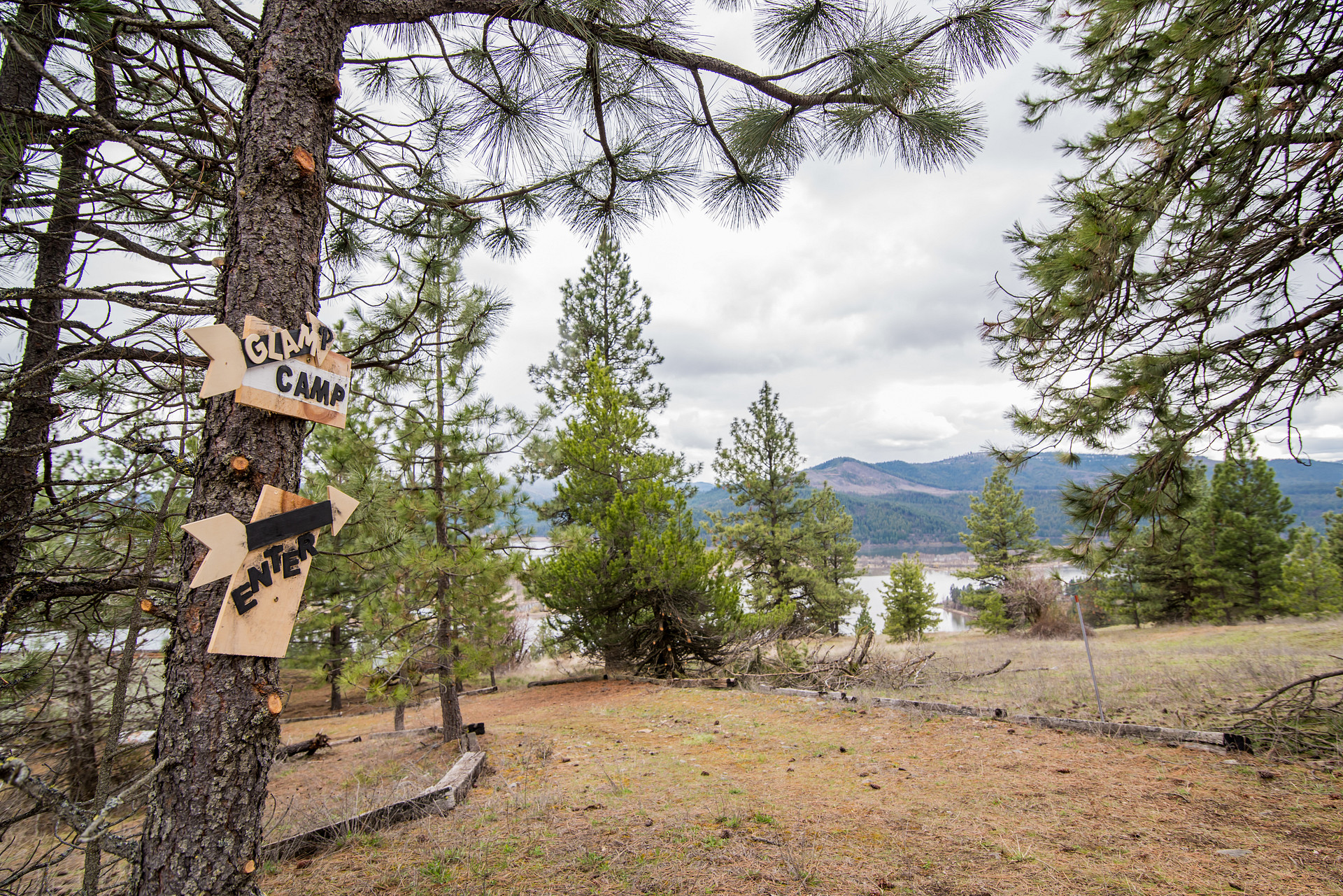 The entrance to the Glamp Camp, from Holiday Road (the main road). 

Photo provided by @kaitmckayphotography