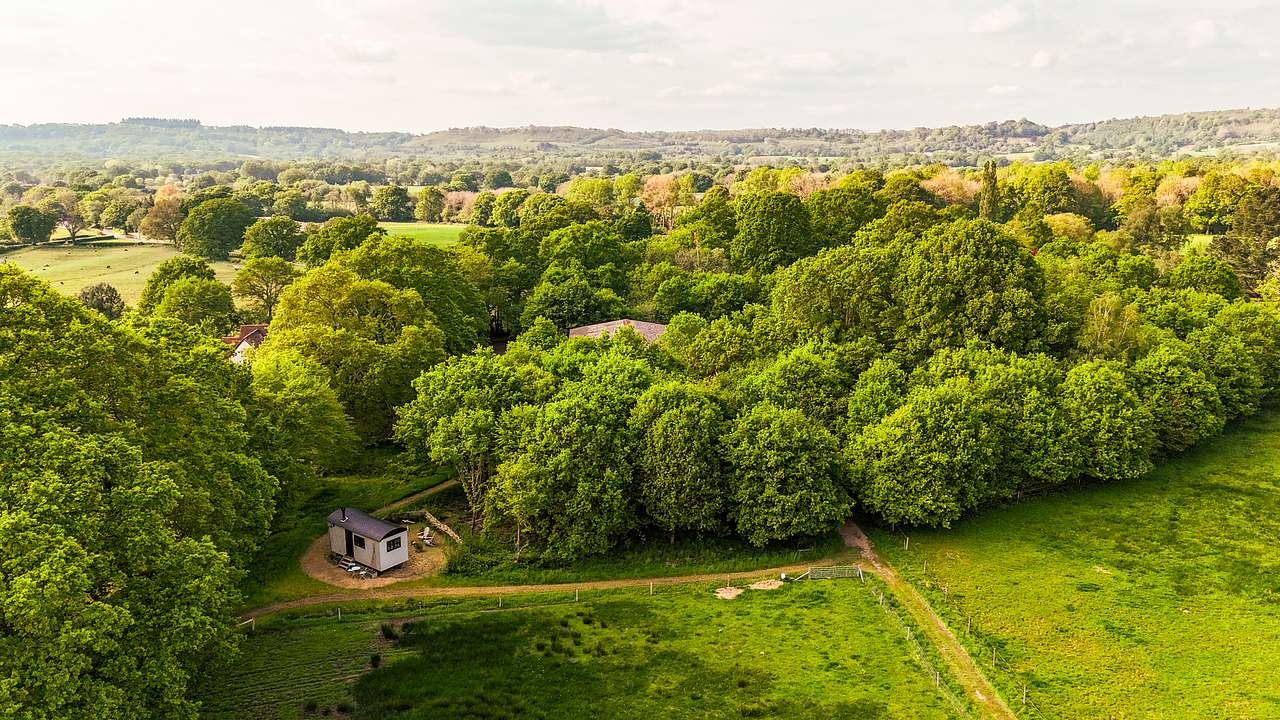Amazing views of the surrounding countryside, seen from above.