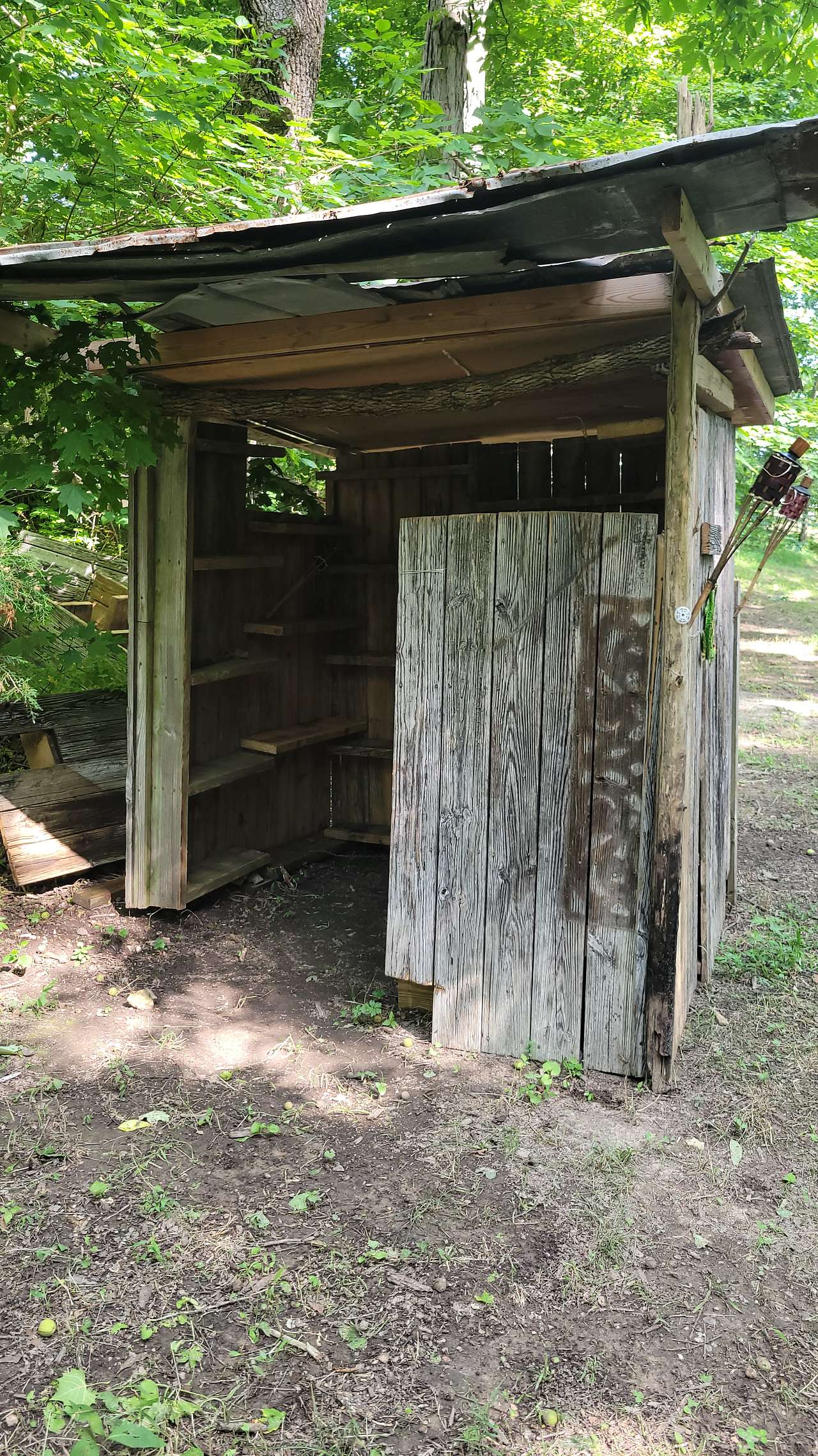 Privacy and storage shelter.