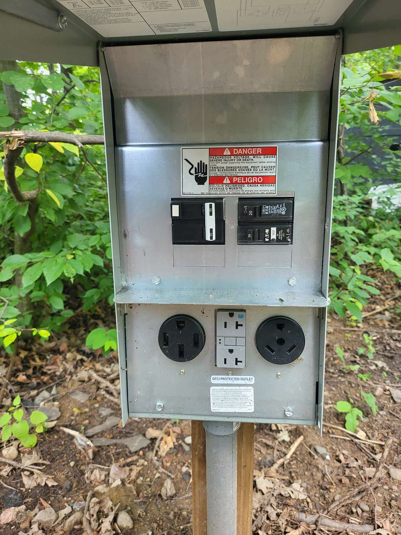Newly installed, 50/30/120 electric box