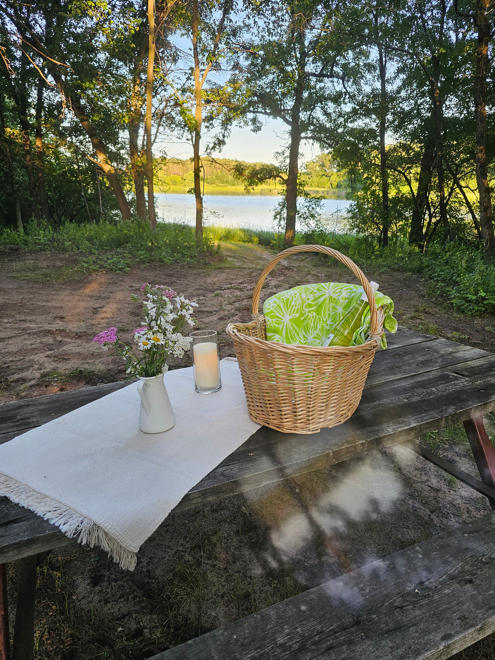 Campsite view of spring fed pond.