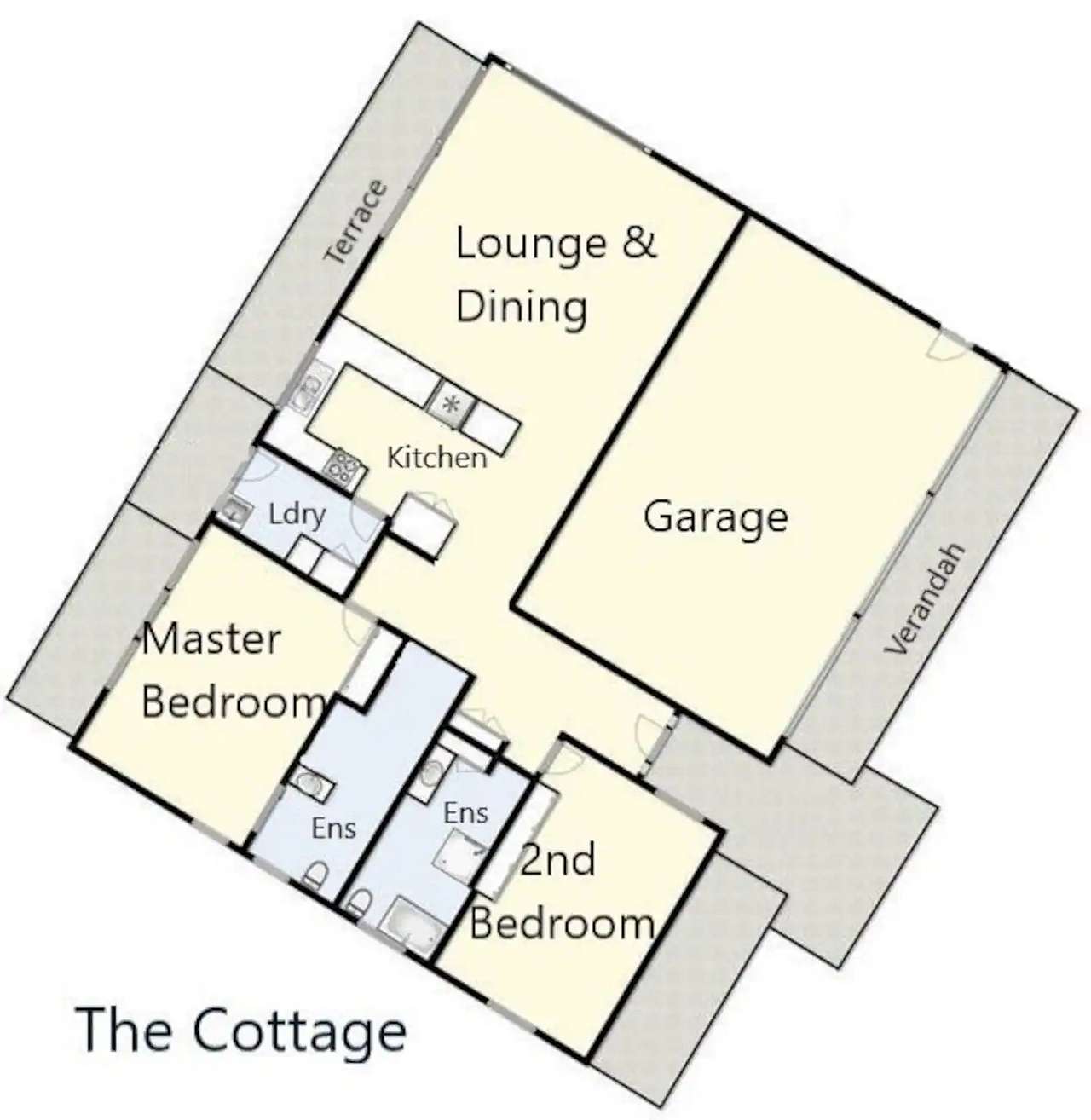 Spacious cottage with views