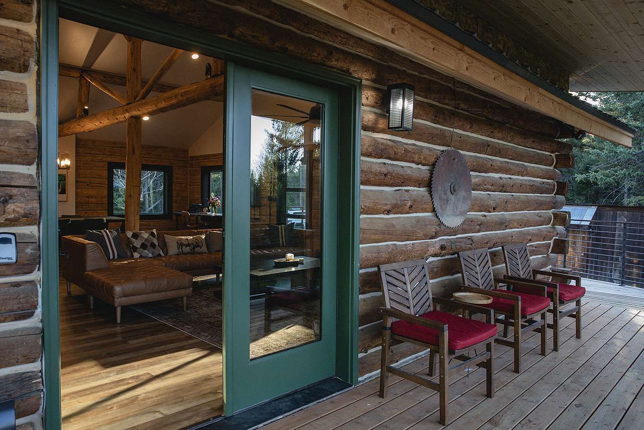 Large wrap around deck with outdoor seating and BBQ