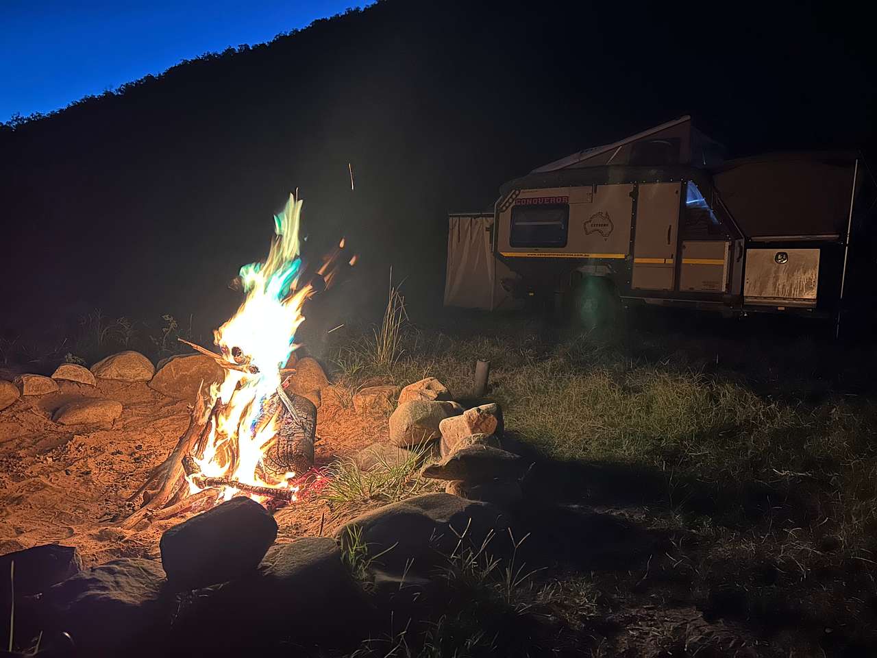 Massive fire pit at our site. 
