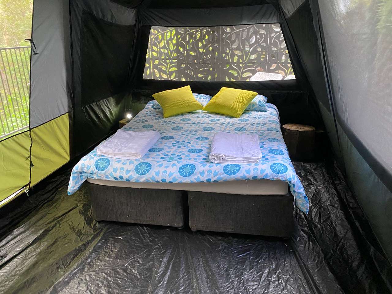 The queen bed