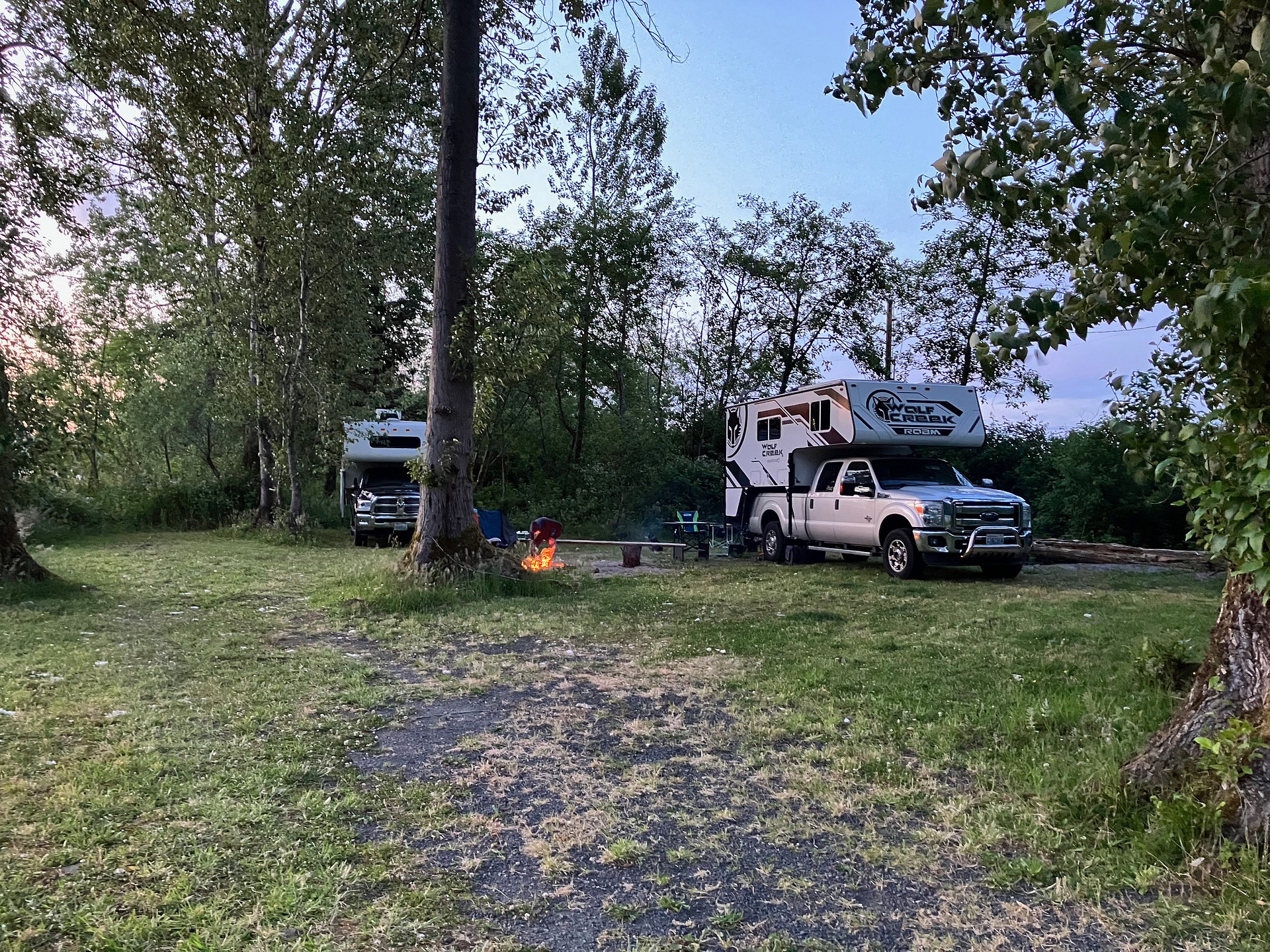 Our Campsite! River to the left
