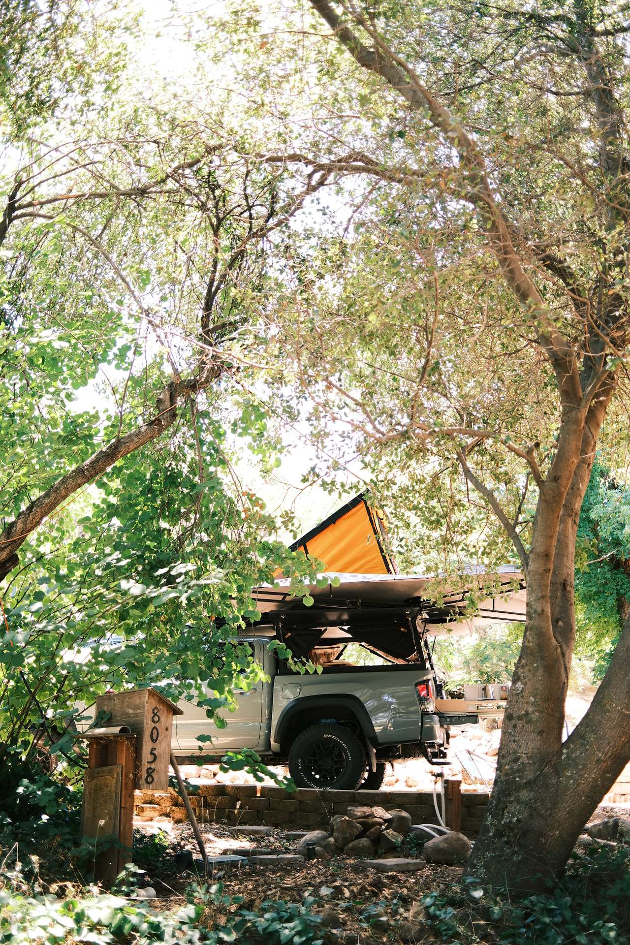 RV/Van Site with full hookups at Camp Electra