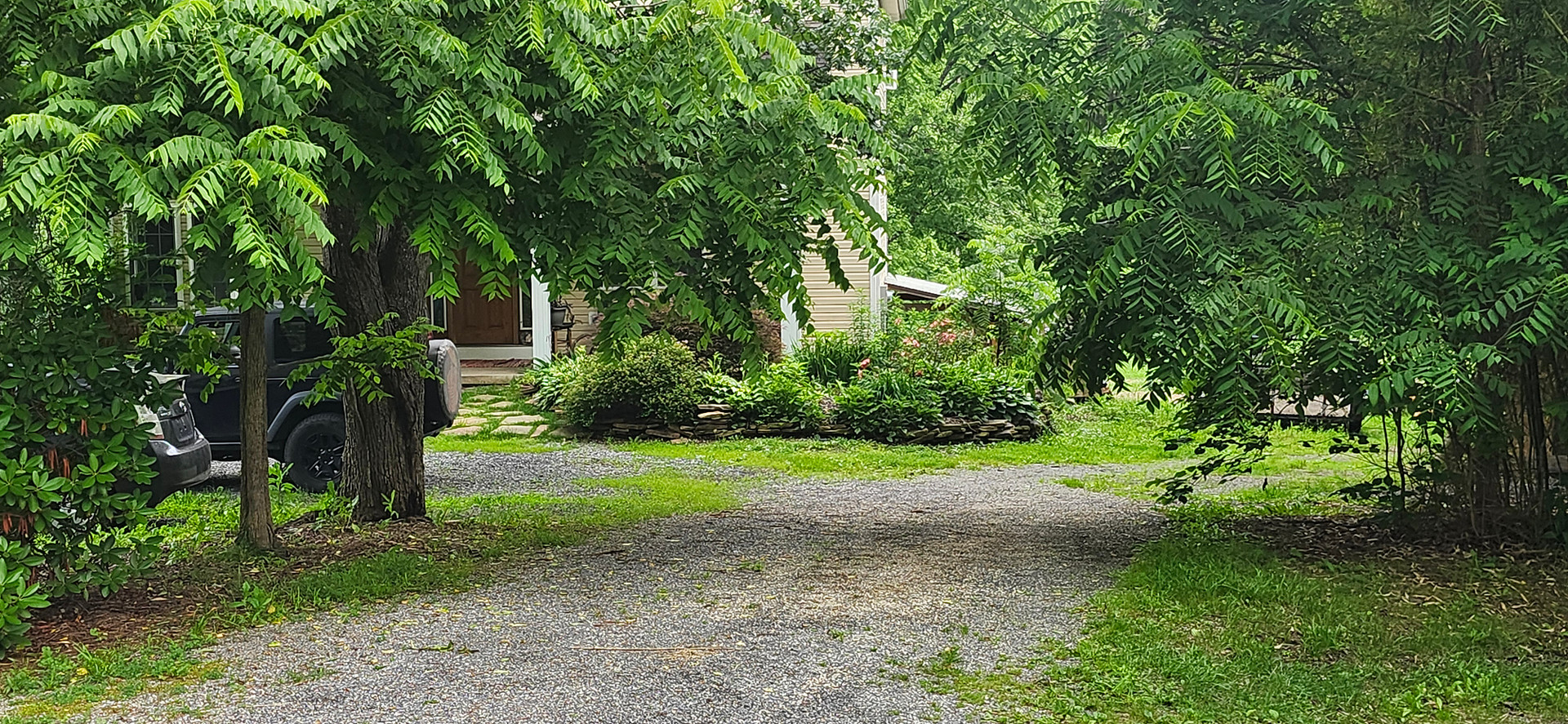 Driveway entrance.