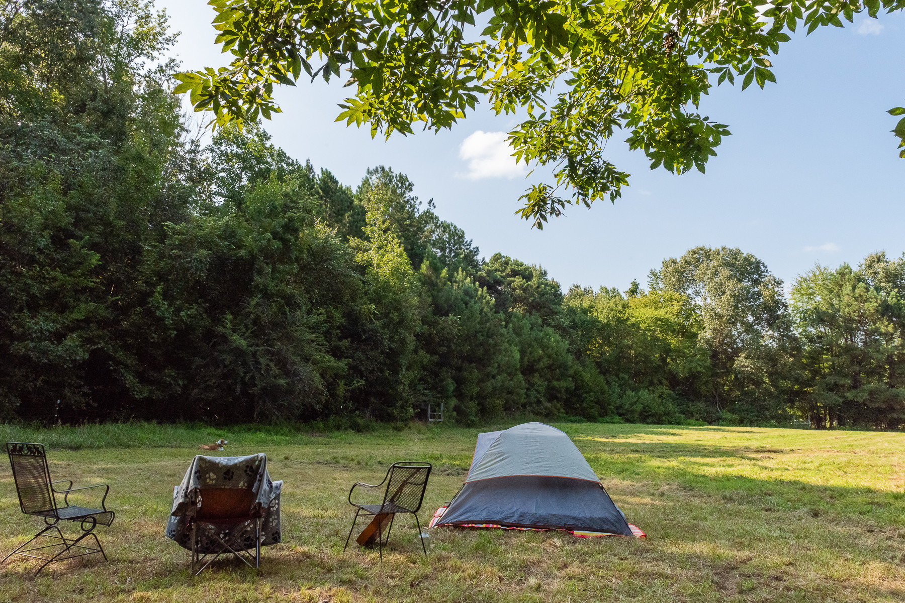 Our campsite at sunset