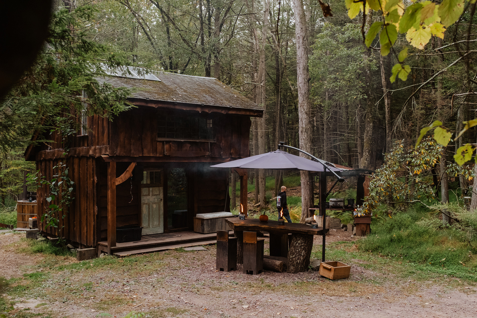 Your view as you arrive at the cabin