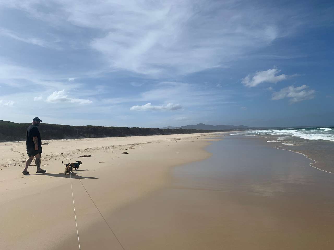 Nearby beach that stretches on for miles.