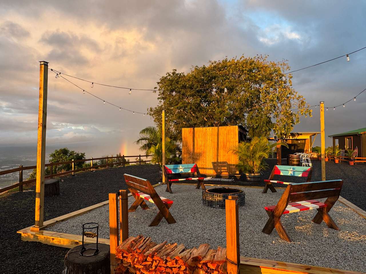Fire pit area.