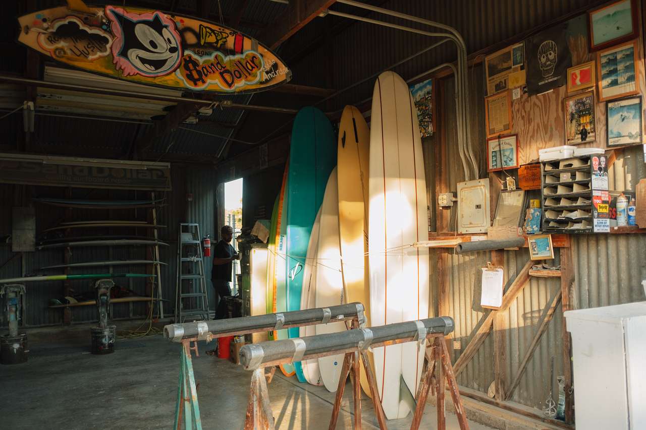 a Rental surf shop located on the property