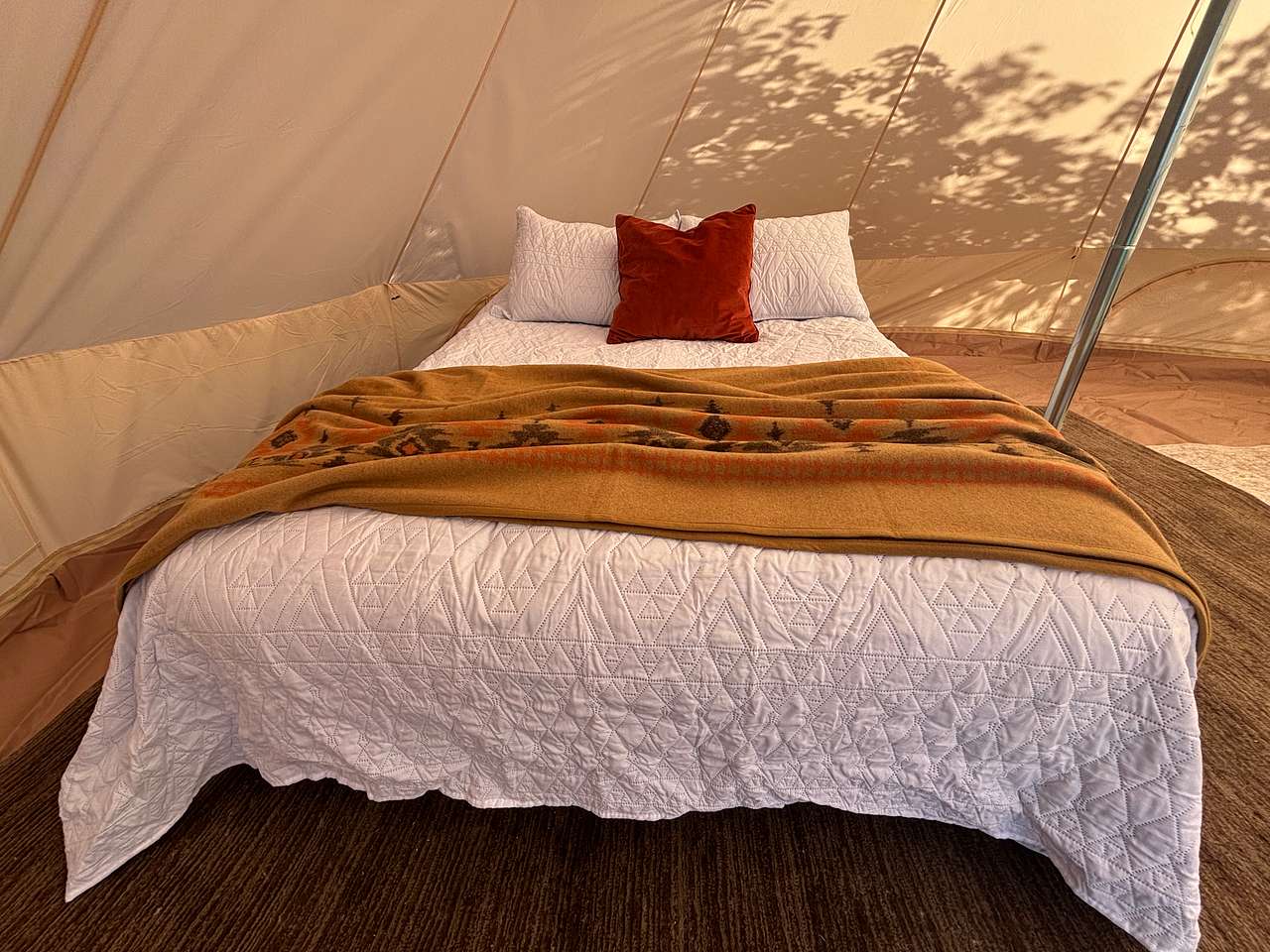 Comfortable bedding and linens.