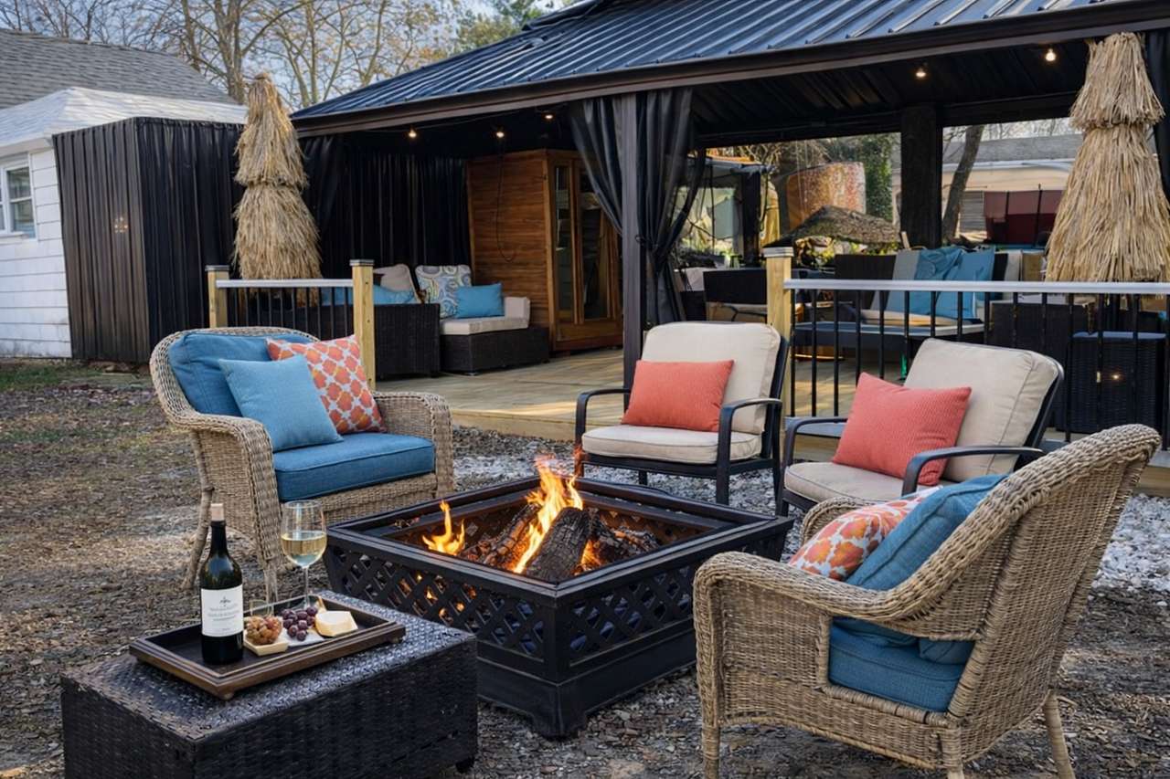 Backyard Glamping-Pool Spa Retreat