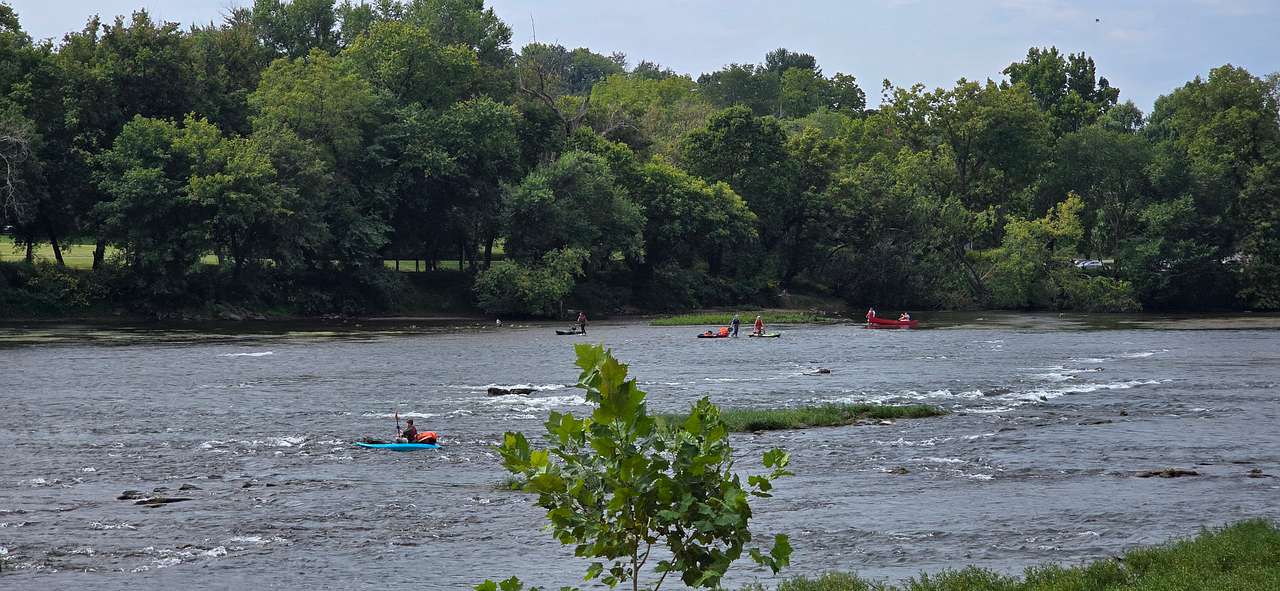 Kayaks and Canoes on the New River