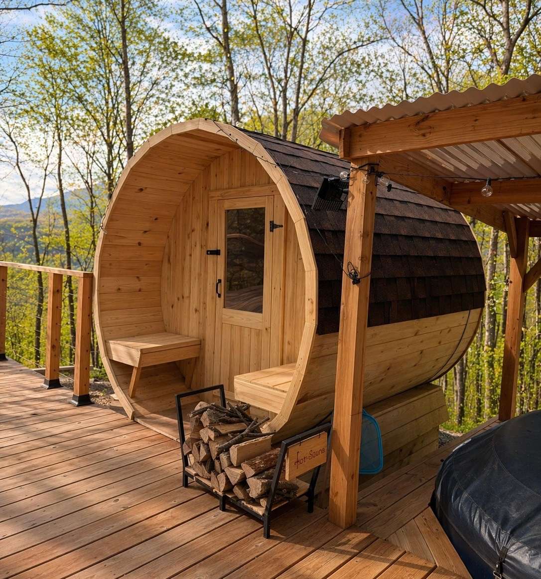 Romantic Authentic Nomadic Yurt with Sauna, Hot Tub on Private 8 acre Hill Top Surrounded by the rolling ridges of the Appalachian Mountains