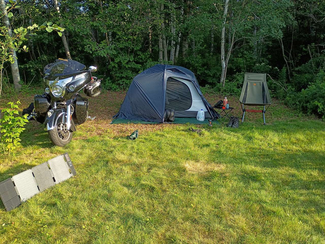 Shaded camp setup - you have to get this site!