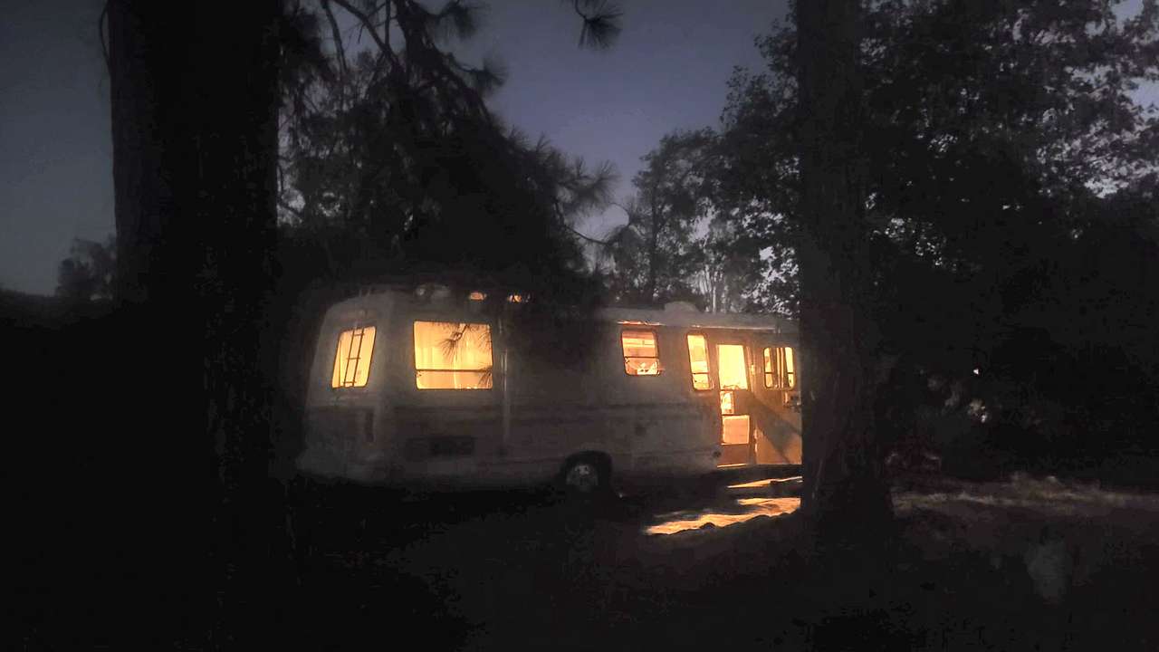 RV facility for your exclusive use at this site, at night. 