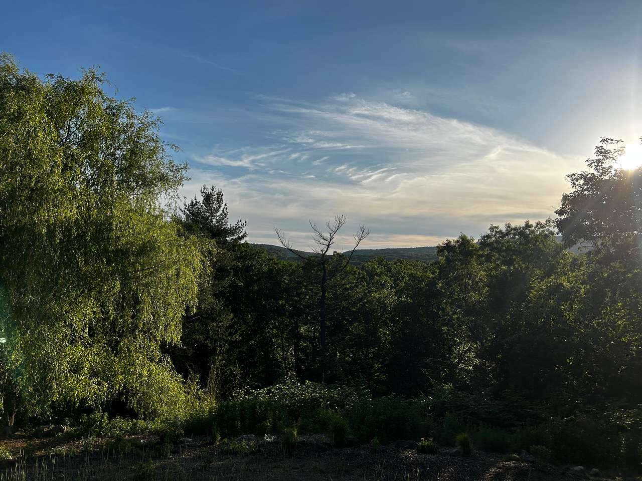 Peaceful Mountain With a Sunset View