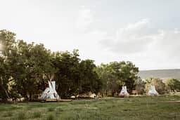 Lots of space between tipis for privacy.