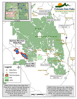 This map shows where you can find a State Park near us. 