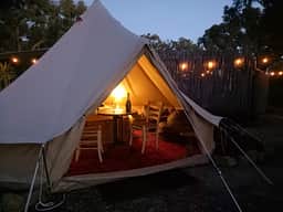 Macedon Ranges Glamping with kangas