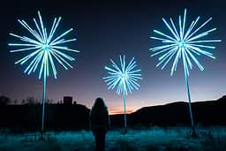 Dandelion art installation. 
