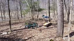 SITE #2 "Base Camp". Close to parking and port a potty. Fire ring and benches.