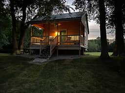 The sun sets on another day at Uncle Chuck’s Cabin