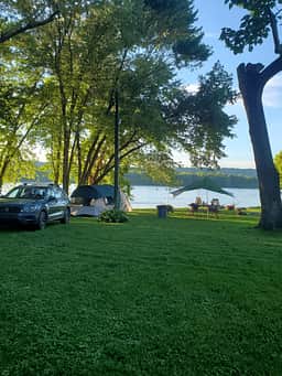 So comfy right on the river!