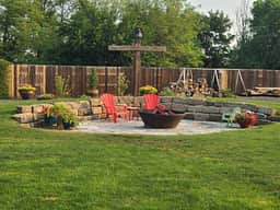 On cooler evenings the fire pit is an awesome place to gather.