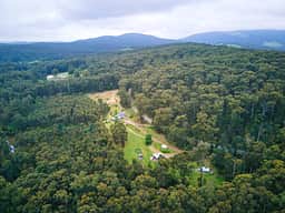 Drone shot of the site