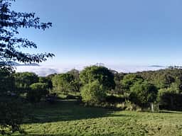 View over the valley with clouds