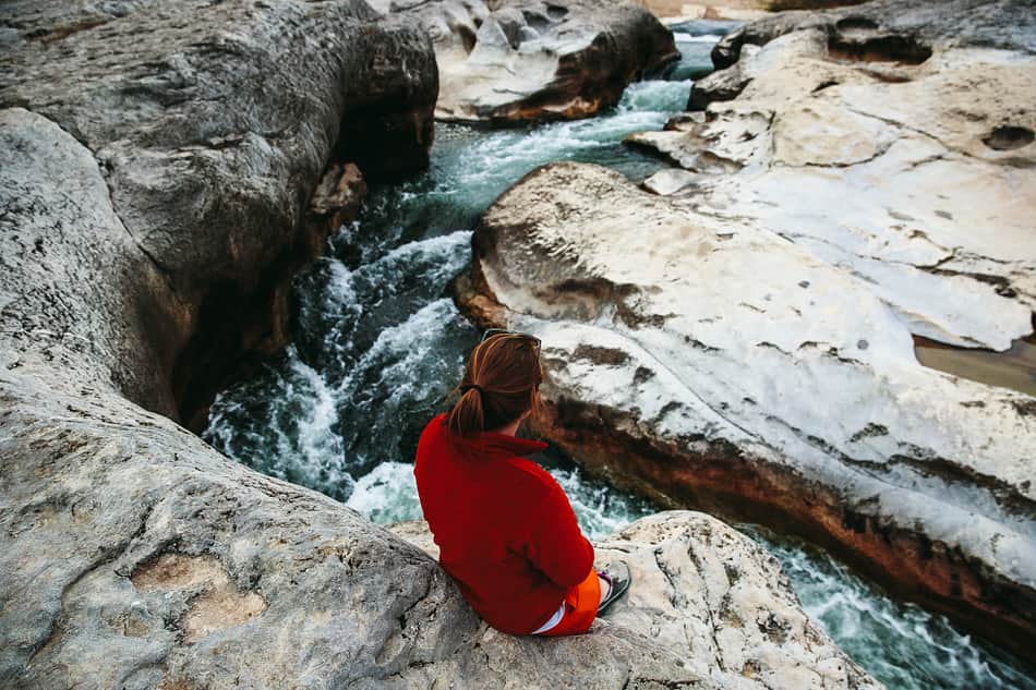 the view from the lower falls